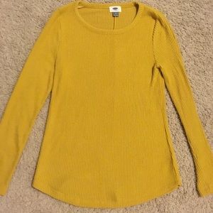 Ribbed yellow long sleeve